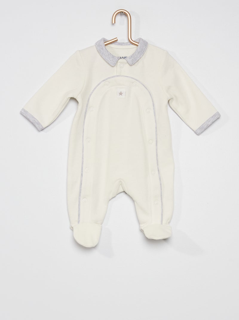 Pijama de tejido de chándal BLANCO - Kiabi
