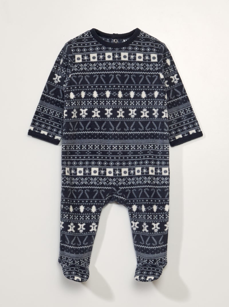 Pijama de tejido polar con estampado de jacquard jacquard - Kiabi