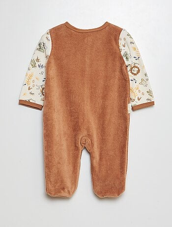 Pijama de tejido polar con pies