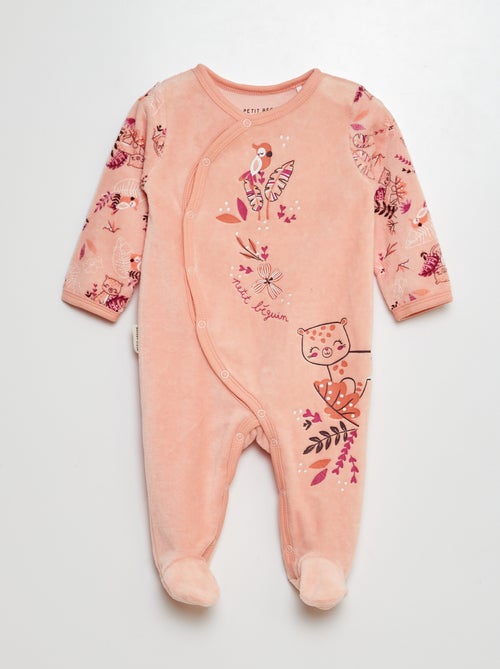 Pijama de tejido polar con pies - Kiabi