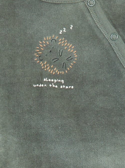 Pijama de terciopelo - 2 piezas - Kiabi