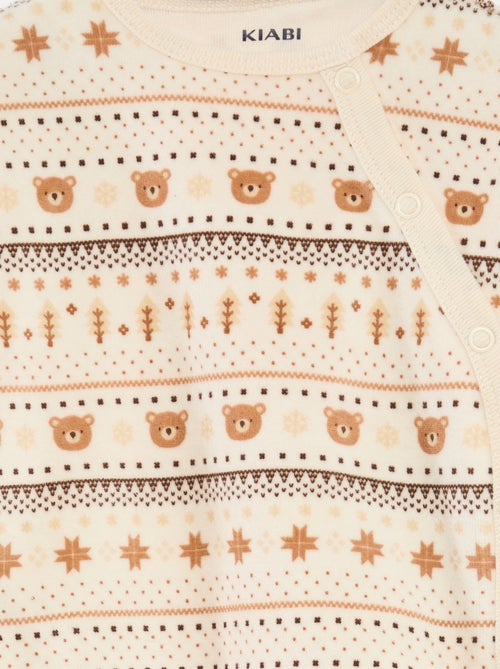 Pijama de terciopelo - 2 piezas - Kiabi