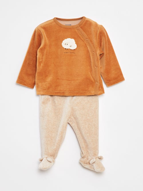 Pijama de terciopelo - 2 piezas - Kiabi