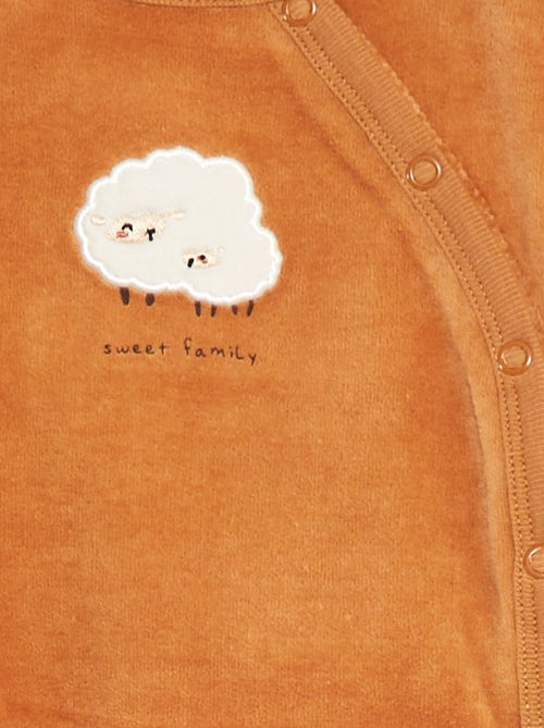 Pijama de terciopelo - 2 piezas - Kiabi