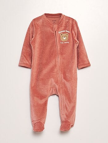 Pijama de terciopelo acanalado