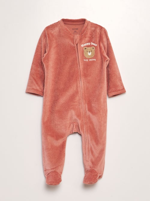 Pijama de terciopelo acanalado - Kiabi