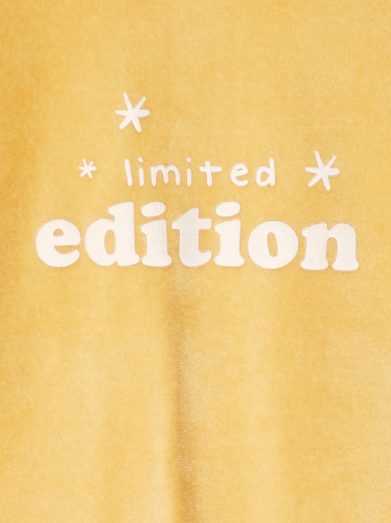 Pijama de terciopelo AMARILLO - Kiabi