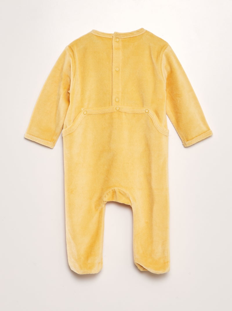Pijama de terciopelo AMARILLO - Kiabi