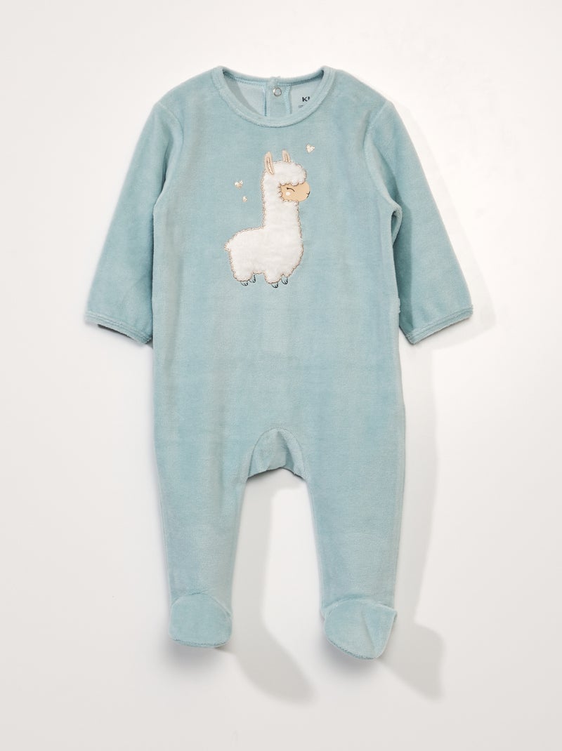 Pijama de terciopelo AZUL - Kiabi
