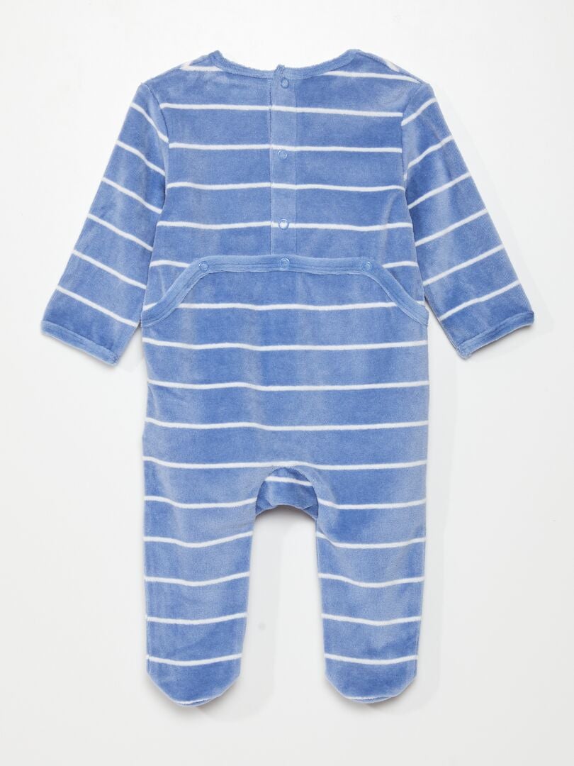 Pijama de terciopelo AZUL - Kiabi