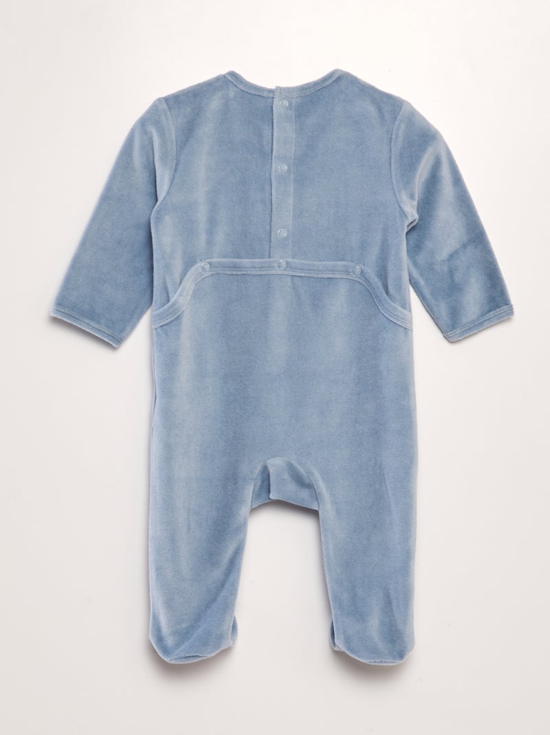 Pijama de terciopelo AZUL - Kiabi