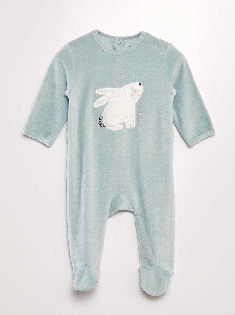Pijama de terciopelo AZUL - Kiabi