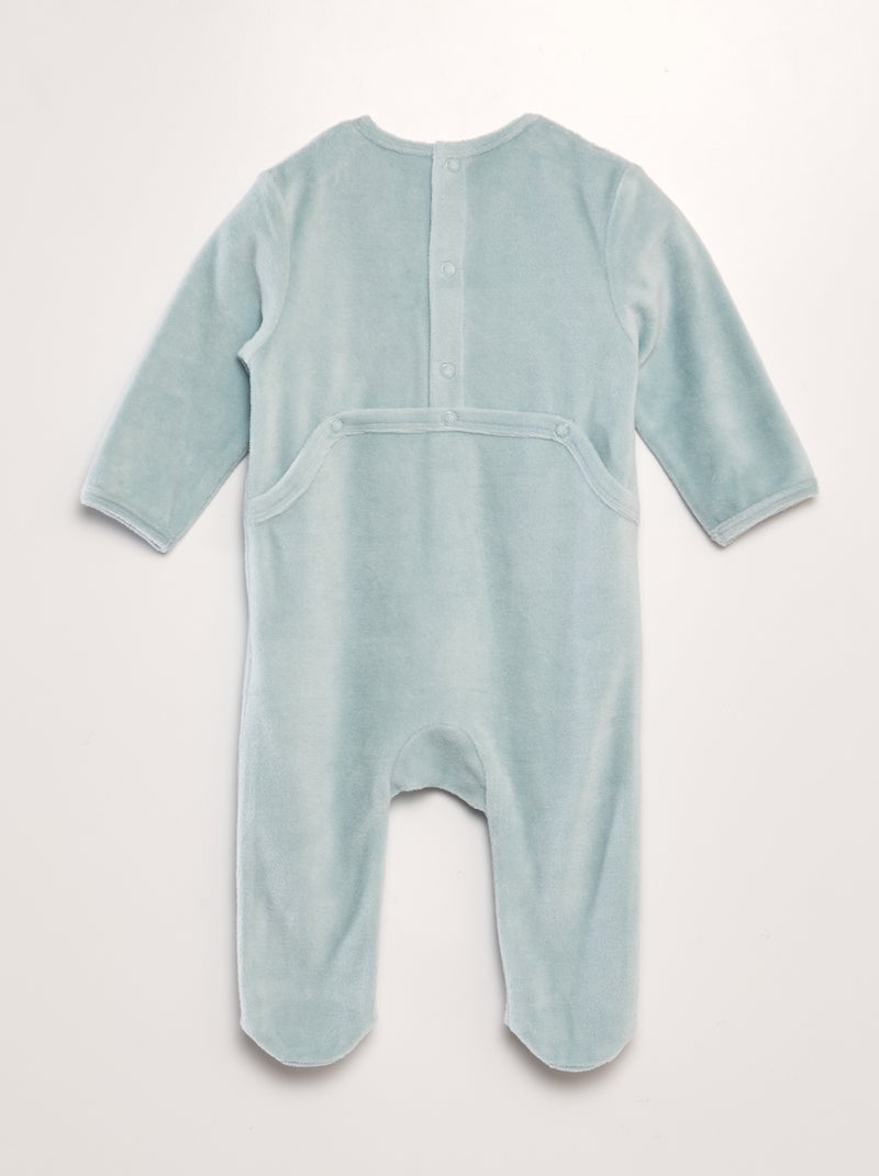 Pijama de terciopelo AZUL - Kiabi