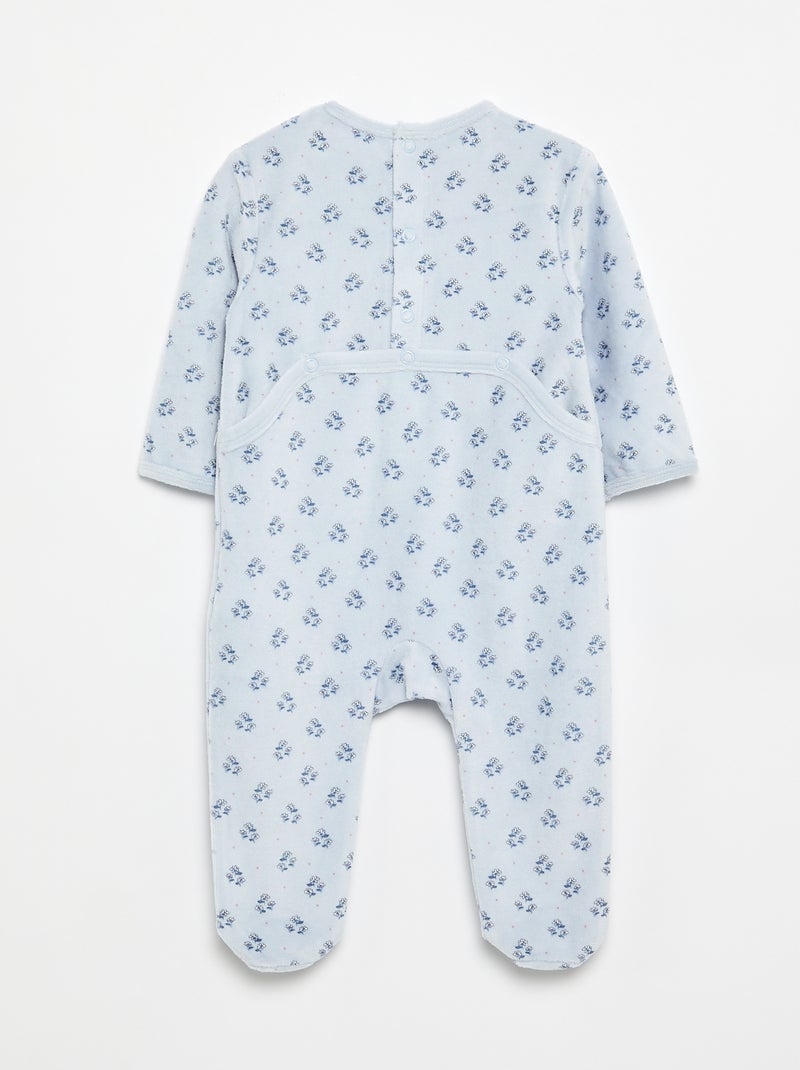 Pijama de terciopelo Azul - Kiabi