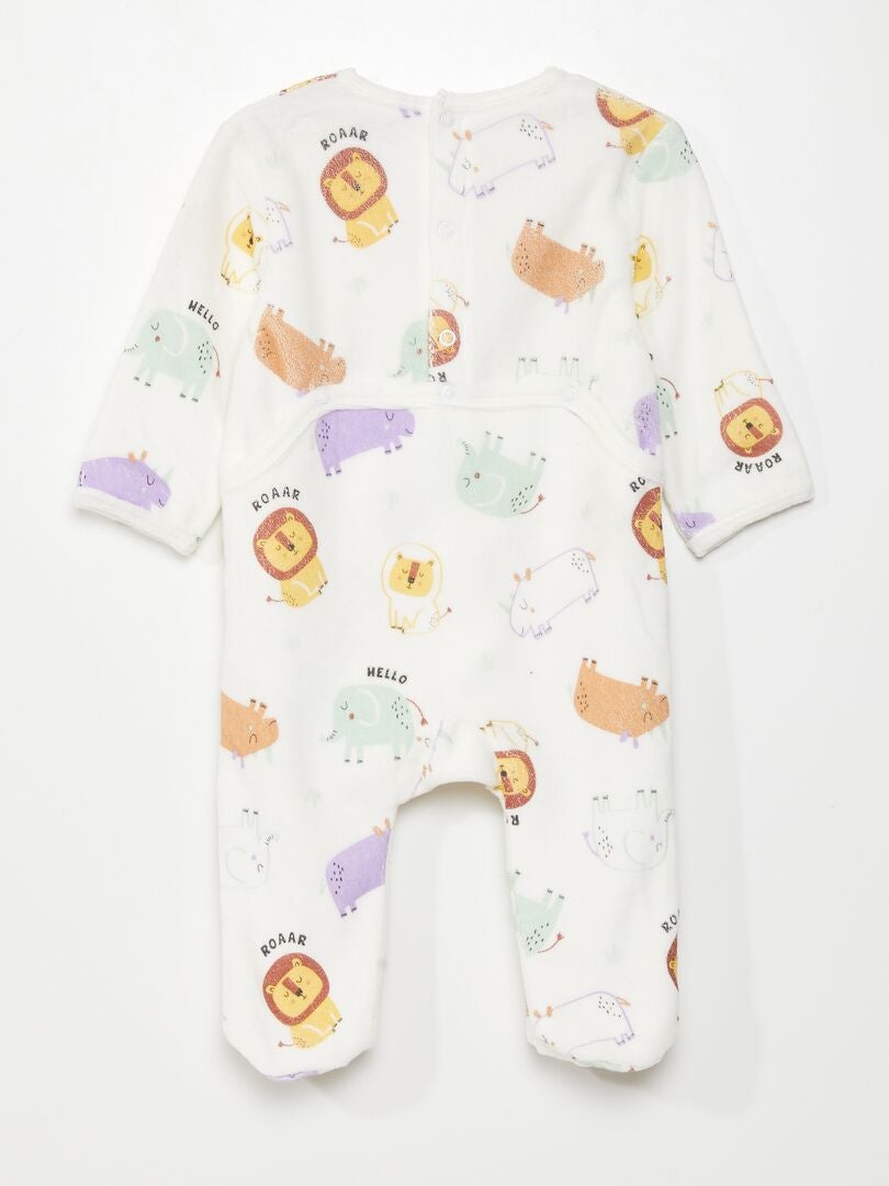 Pijama de terciopelo BEIGE - Kiabi
