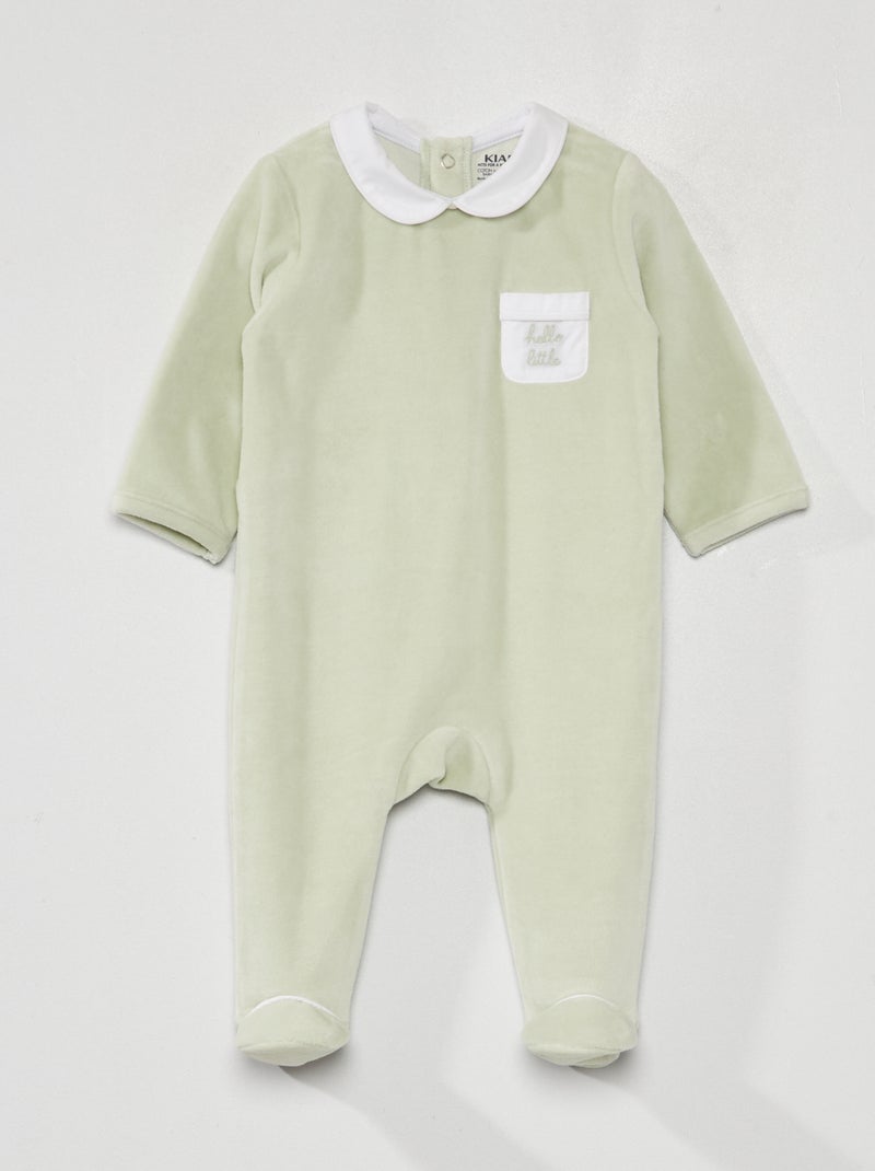 Pijama de terciopelo BLANCO - Kiabi