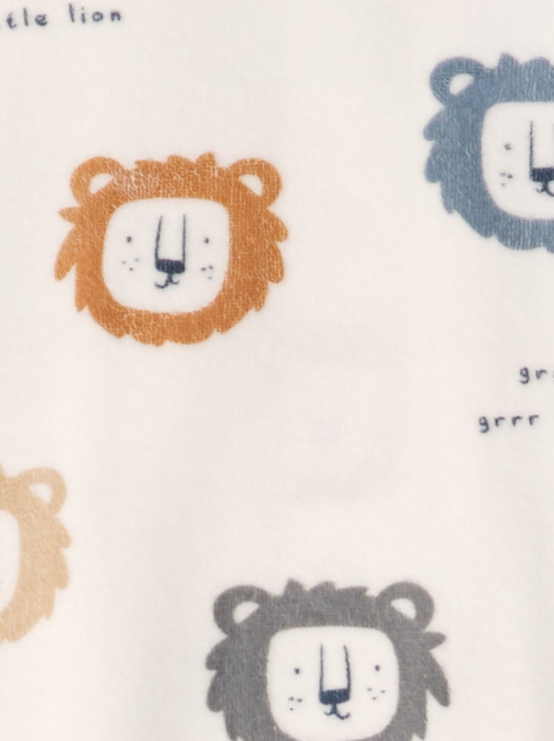 Pijama de terciopelo BLANCO - Kiabi