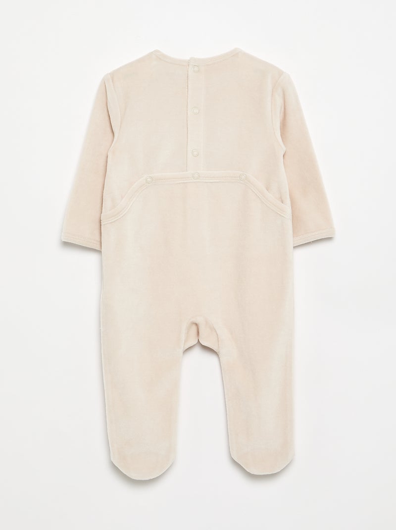 Pijama de terciopelo Blanco - Kiabi
