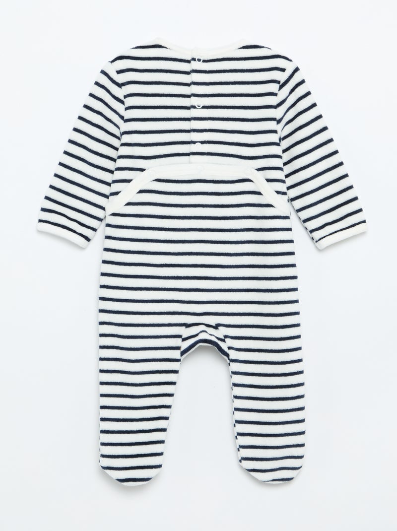 Pijama de terciopelo Blanco - Kiabi
