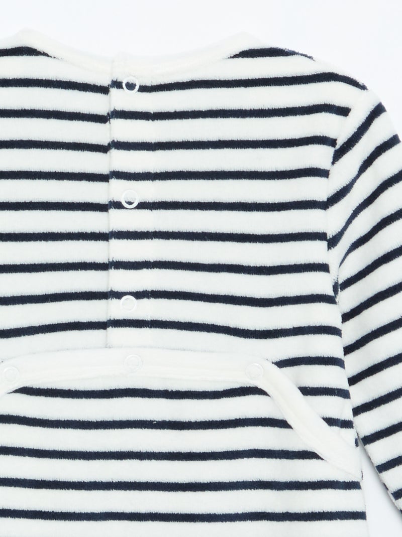 Pijama de terciopelo Blanco - Kiabi