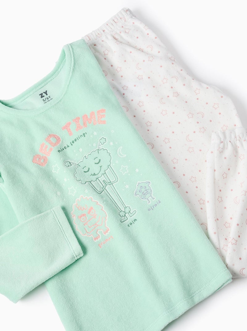 Pijama de terciopelo brilla en la oscuridad Verde claro - Kiabi