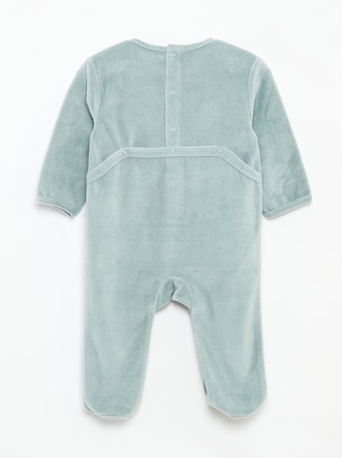 Pijama de terciopelo con adorno - Kiabi