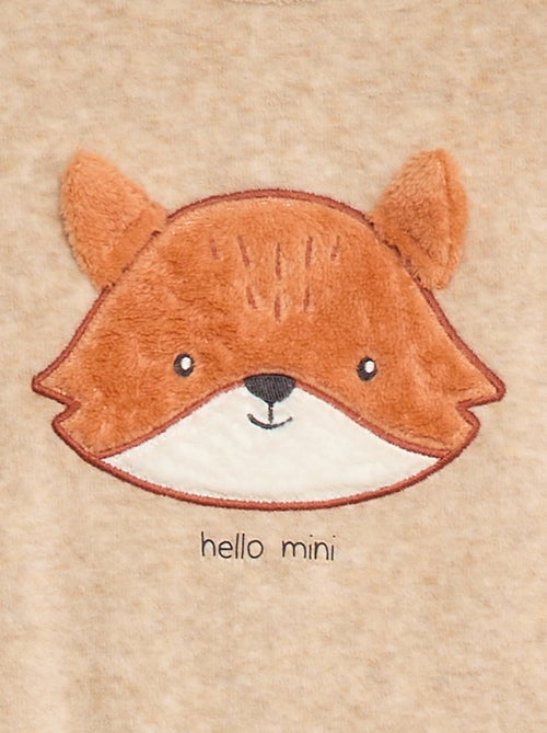 Pijama de terciopelo con adorno - Kiabi