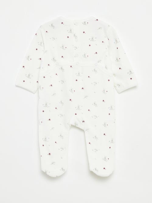 Pijama de terciopelo con adorno - Kiabi