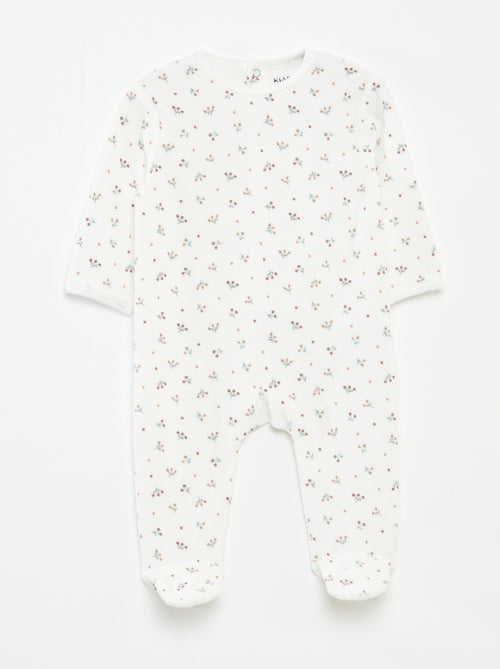 Pijama de terciopelo con adorno - Kiabi