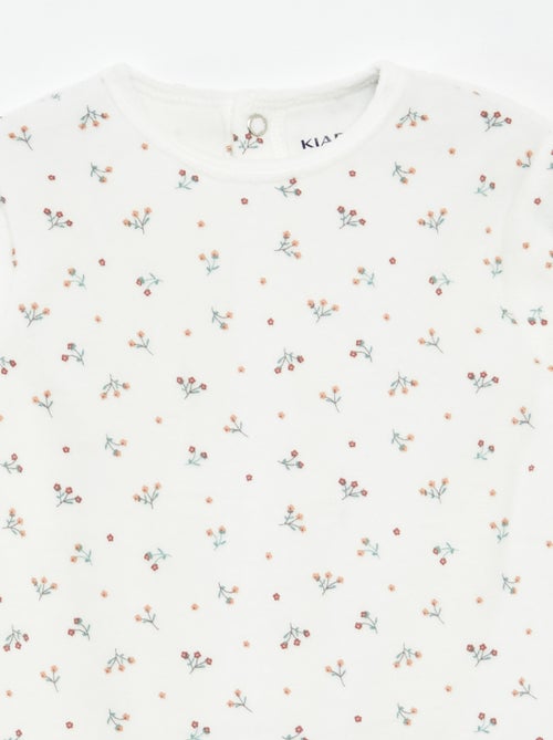 Pijama de terciopelo con adorno - Kiabi