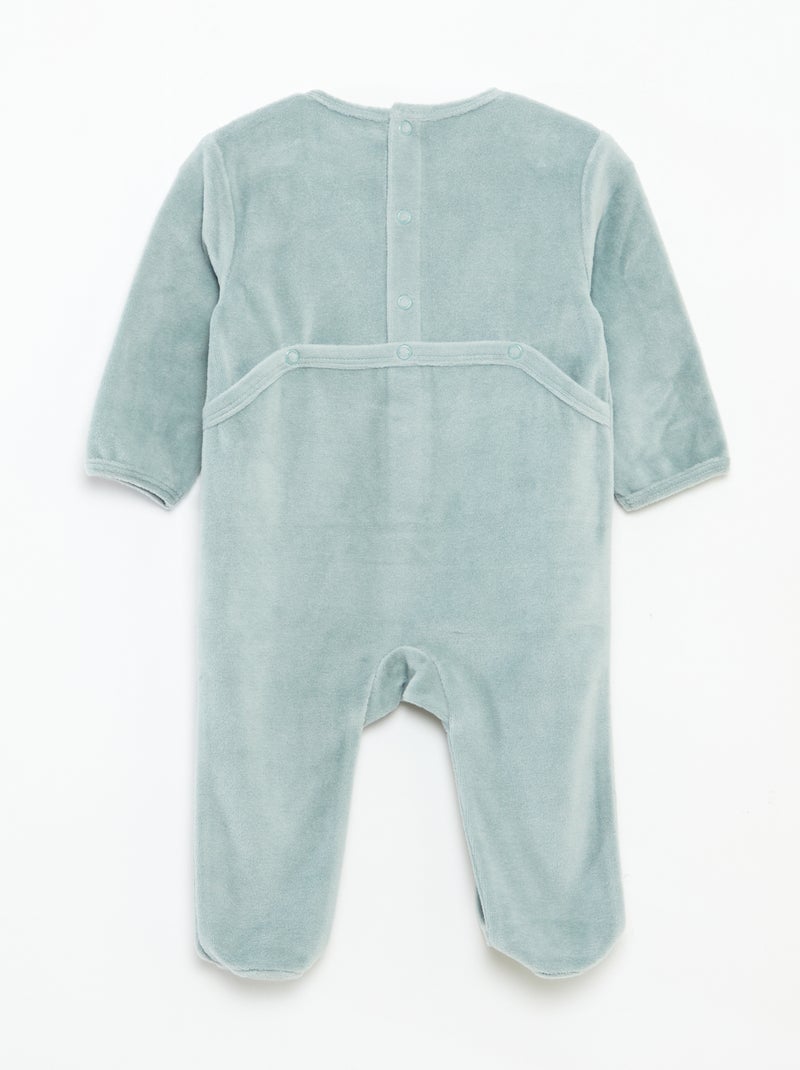 Pijama de terciopelo con animación Azul - Kiabi