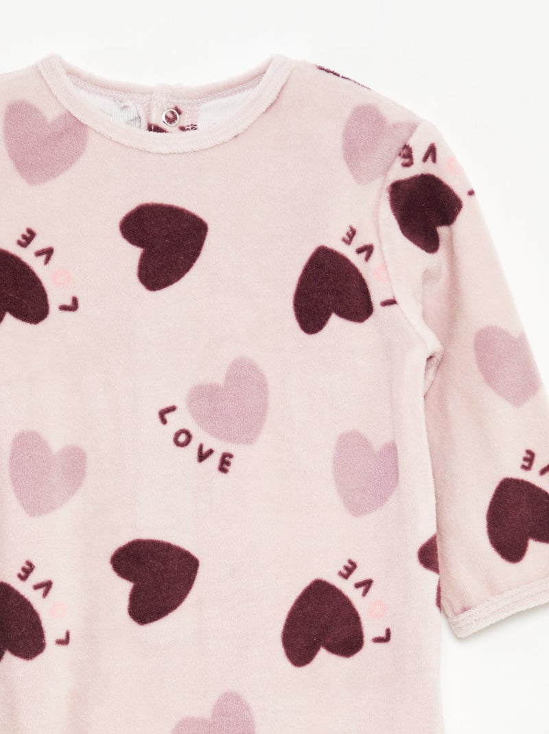 Pijama de terciopelo con animación Purpura - Kiabi