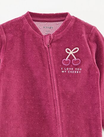 Pijama de terciopelo con cremallera