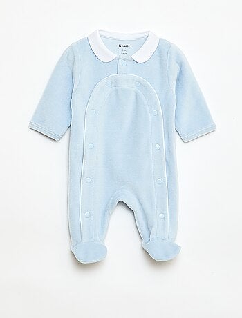 Pijama de terciopelo cuello Claudine