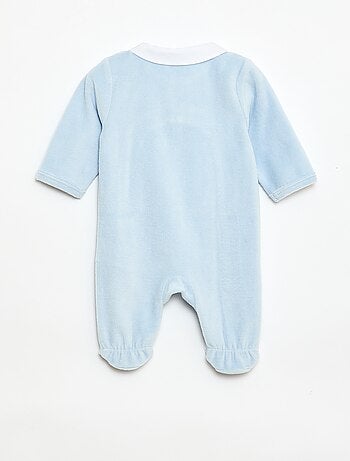 Pijama de terciopelo cuello Claudine