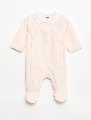 Pijama de terciopelo cuello Claudine