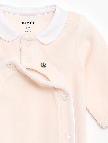 Pijama de terciopelo cuello Claudine