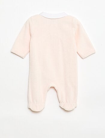 Pijama de terciopelo cuello Claudine