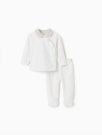 Pijama de terciopelo con estampado de lunares