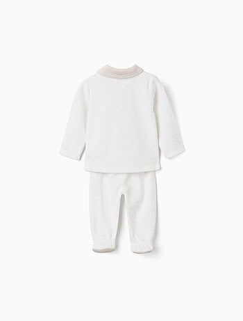 Pijama de terciopelo con estampado de lunares