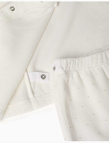 Pijama de terciopelo con estampado de lunares