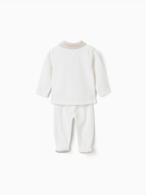 Pijama de terciopelo con estampado de lunares - Kiabi Pijama de terciopelo con estampado de lunares - Kiabi
