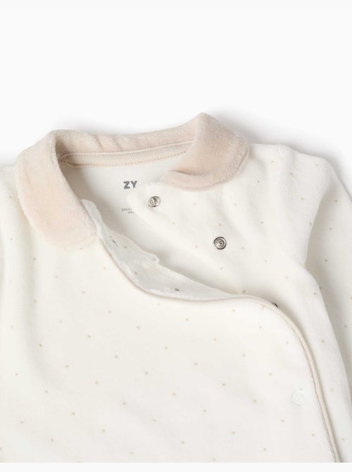 Pijama de terciopelo con estampado de lunares - Kiabi Pijama de terciopelo con estampado de lunares - Kiabi