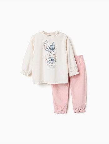 Pijama de terciopelo con estampado de stitch