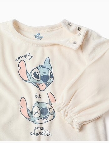 Pijama de terciopelo con estampado de stitch