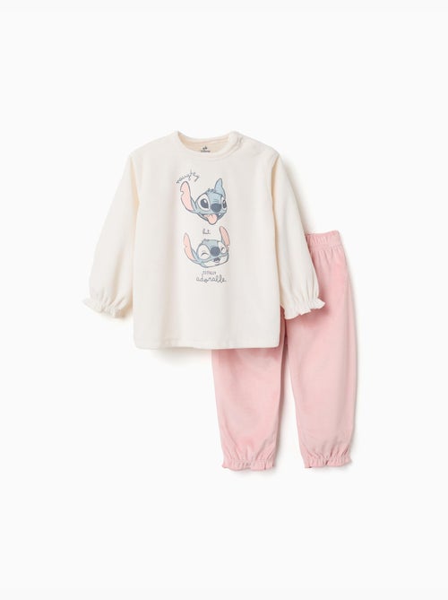 Pijama de terciopelo con estampado de stitch - Kiabi