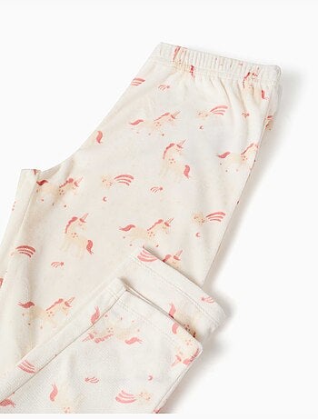 Pijama de terciopelo con estampado de unicornio y estrella