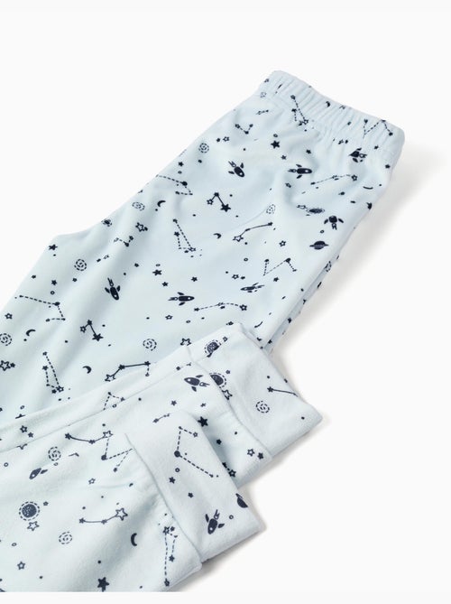Pijama de terciopelo con estampado espacial que brilla en la oscuridad - Kiabi