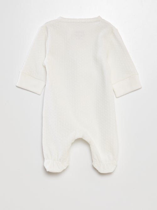 Pijama de terciopelo con mangas ajustables - Kiabi