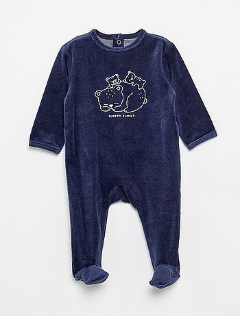 Pijama de terciopelo con pies